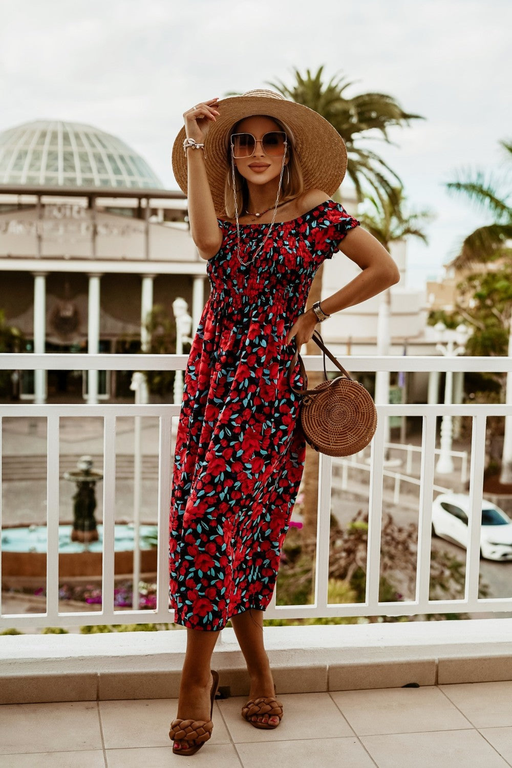 Boho-Sommerkleid mit Off-Shoulder-Ausschnitt von Andrea Serena