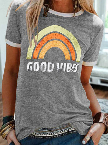 Andrea's™ | Kurzärmeliges T-Shirt mit Rundhalsausschnitt