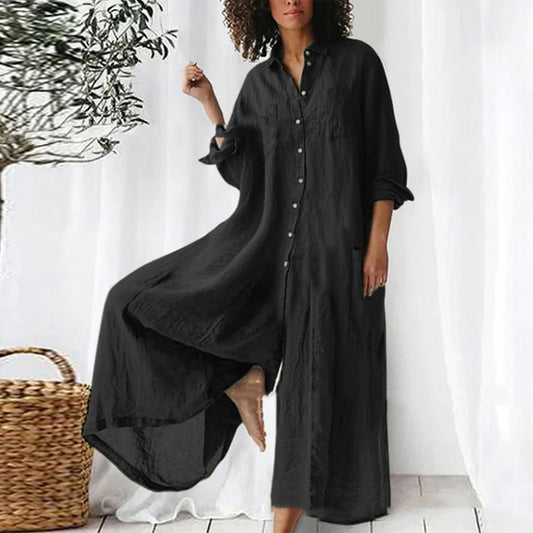 Andrea's™ | Lockerer Jumpsuit mit Stehkragen