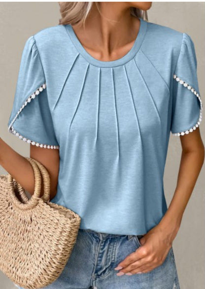 Schickes Andrea Serena Sommer-T-Shirt mit Tulpenärmeln