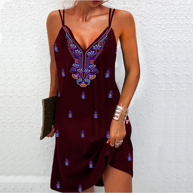 Boho-Kleid mit V-Ausschnitt aus der Sommerkollektion von Andrea Serena
