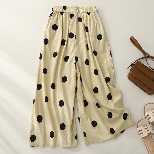 Andrea's™ | Bequeme, locker sitzende Hose mit Polka-Dots-Muster