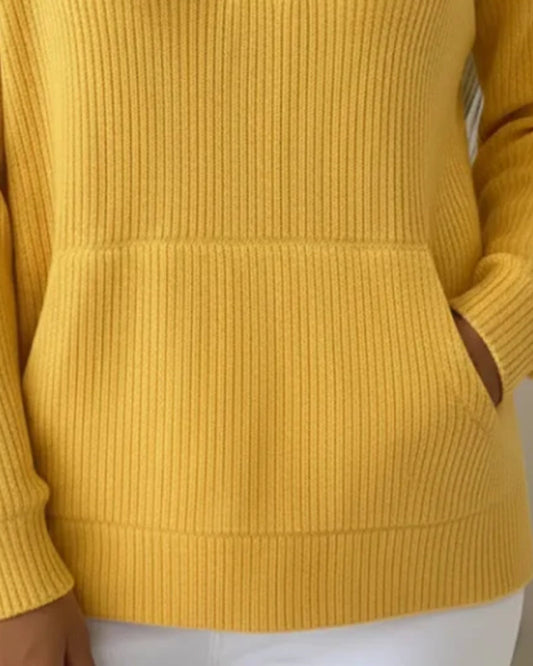 Andrea's™ | Pullover Polo Revers Tasche Uni