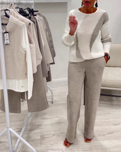 Andrea's™ | Pullover Crew Neck Bequem Lässig