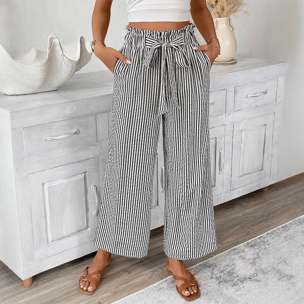 Gestreifte Hose mit geradem Bein von Andrea Serena