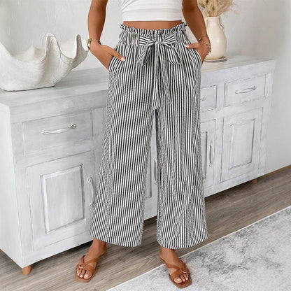 Gestreifte Hose mit geradem Bein von Andrea Serena