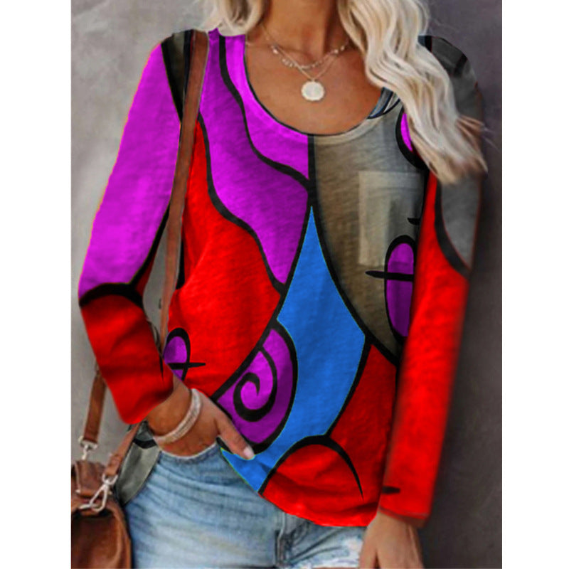 Langarmshirt mit Farbblockmuster von Andrea Serena