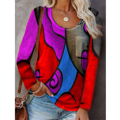 Langarmshirt mit Farbblockmuster von Andrea Serena