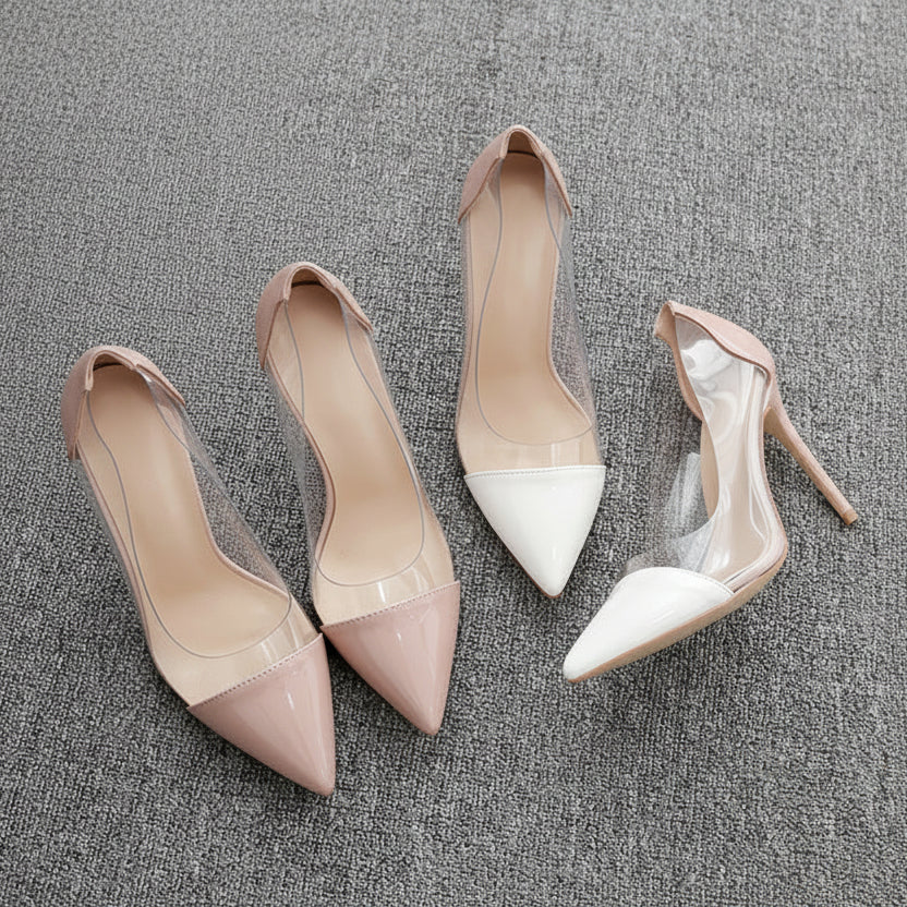 Elegante, transparente Stiletto-Heels von Andrea Serena