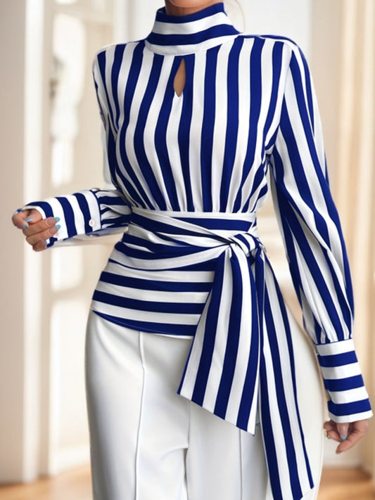 Andrea's™ | Gestreiftes langärmeliges Top