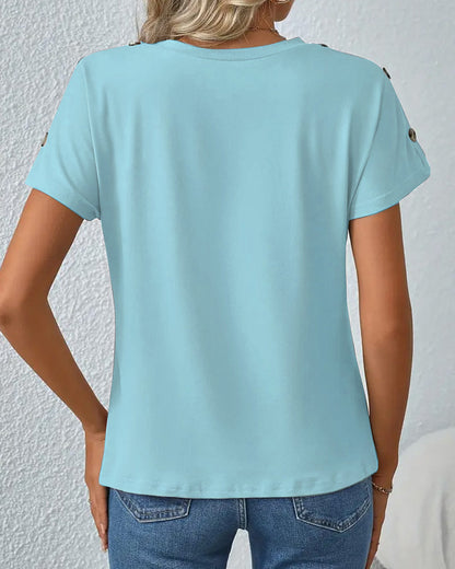 Andrea's™ | T-Shirt kurzärmelig gestreifter Druck