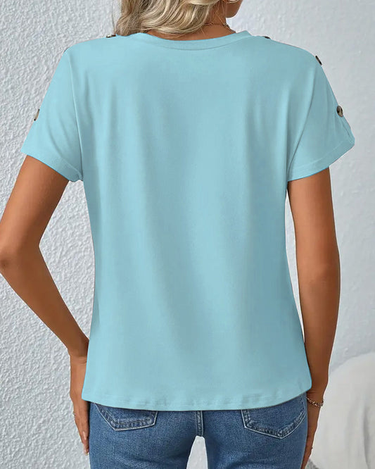 Andrea's™ | T-Shirt kurzärmelig gestreifter Druck