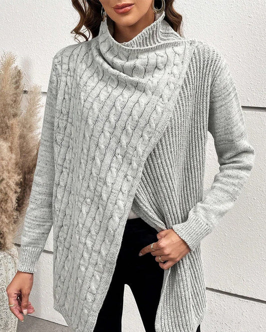 Andrea's™ | Lässiger, einfarbiger Pullover mit Schlitz