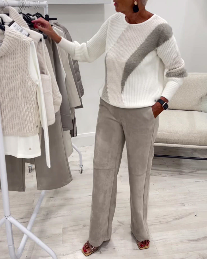 Andrea's™ | Pullover Crew Neck Bequem Lässig