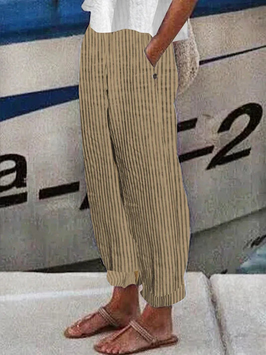 Andrea's™ | Gestreifte bedruckte Hose