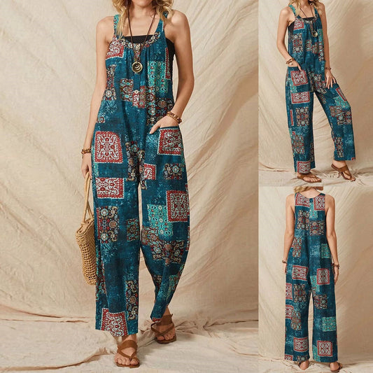 Vintage-Jumpsuit mit Andrea Serena-Print