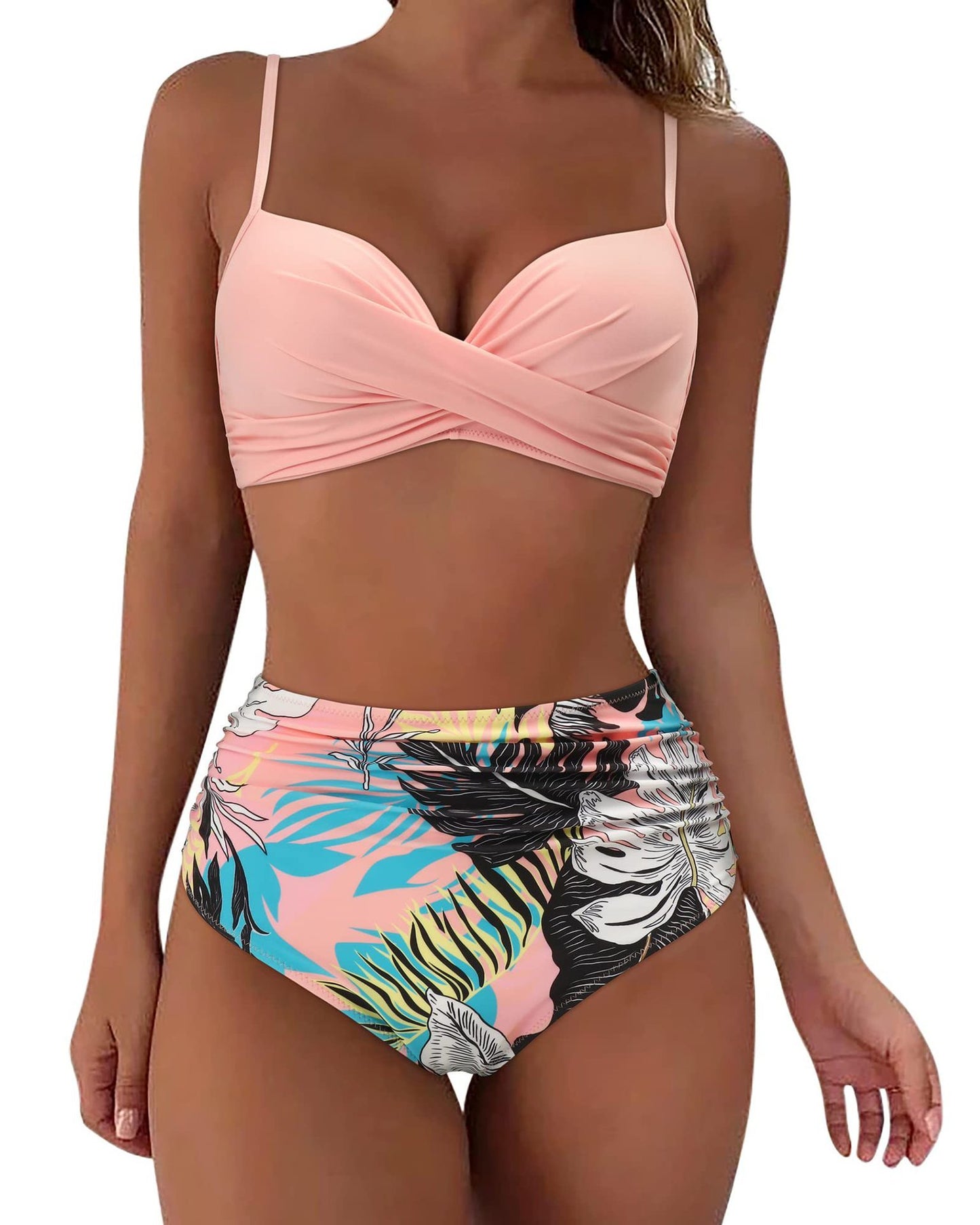 Andrea's™ | Zweiteiliger Push-up-Bikini mit High-Waist-Hose