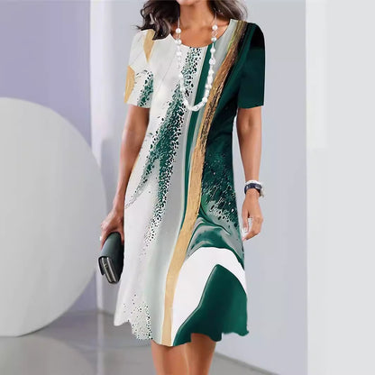 Andrea's™ | Midikleid mit abstraktem Muster