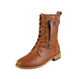 Andrea's™ | Schnürstiefeletten mit Reißverschluss und flachem Absatz