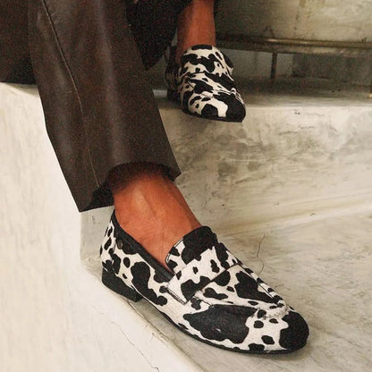 Cowprint Round-Toe Plus Shoes von Andrea Serena