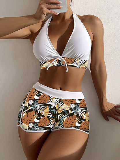 Bikini-Shorts-Set mit farbenfrohem Print von Andrea Serena