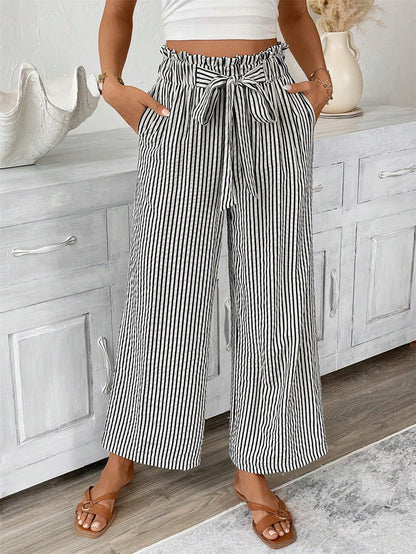 Gestreifte Hose mit geradem Bein von Andrea Serena