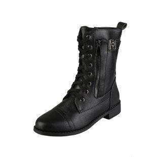 Andrea's™ | Schnürstiefeletten mit Reißverschluss und flachem Absatz