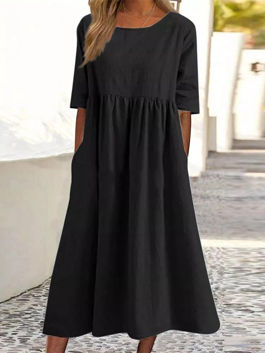 Andrea's™ | Lässiges Baumwollkleid mit Taschen