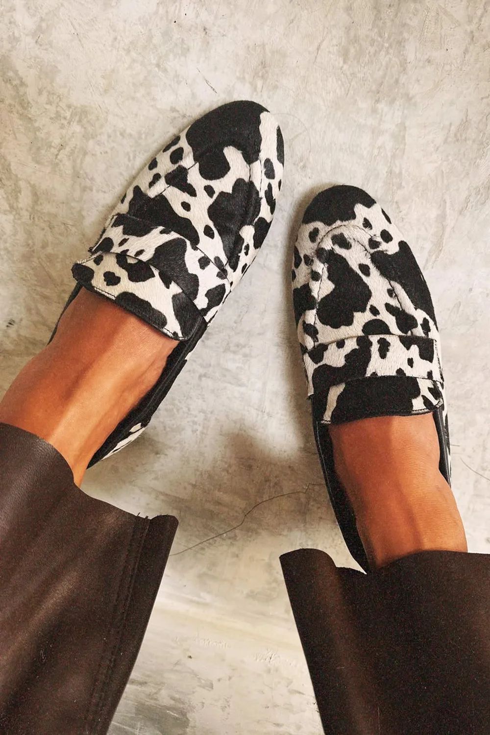 Cowprint Round-Toe Plus Shoes von Andrea Serena