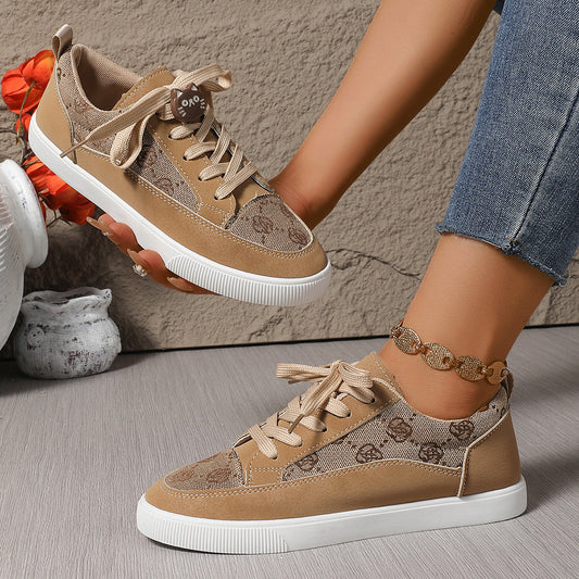 Andrea Serena Freizeitsneaker mit Blumenstickerei