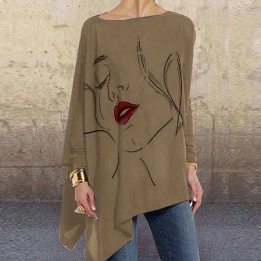 Künstlerisch locker geschnittenes Andrea Serena Damen-T-Shirt