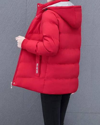 Andrea's™ | Jacke lässig einfarbig warm mit Kapuze
