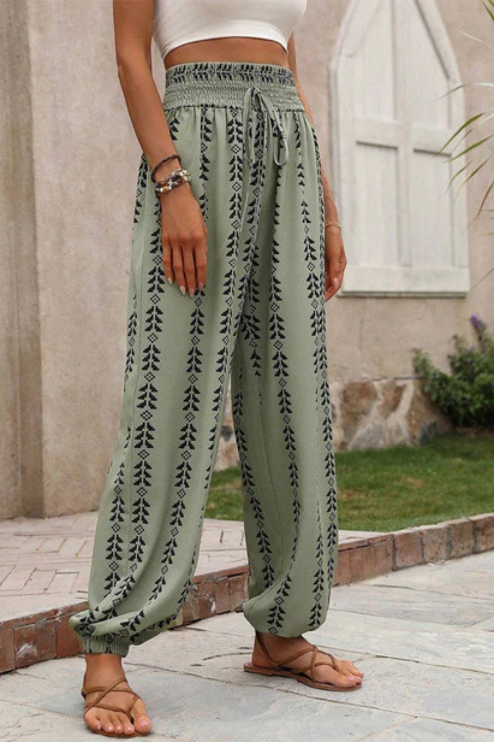 Andrea's™ | Lockere Boho-Hose mit elastischem Bund & Ethno-Muster