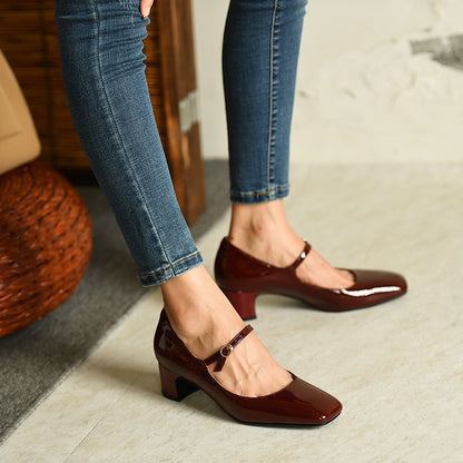 Andrea's™ | High Heels mit leuchtenden Lederriemen