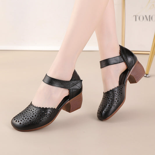 Andrea's™ | Vintage-Lederschuhe mit Lochmuster