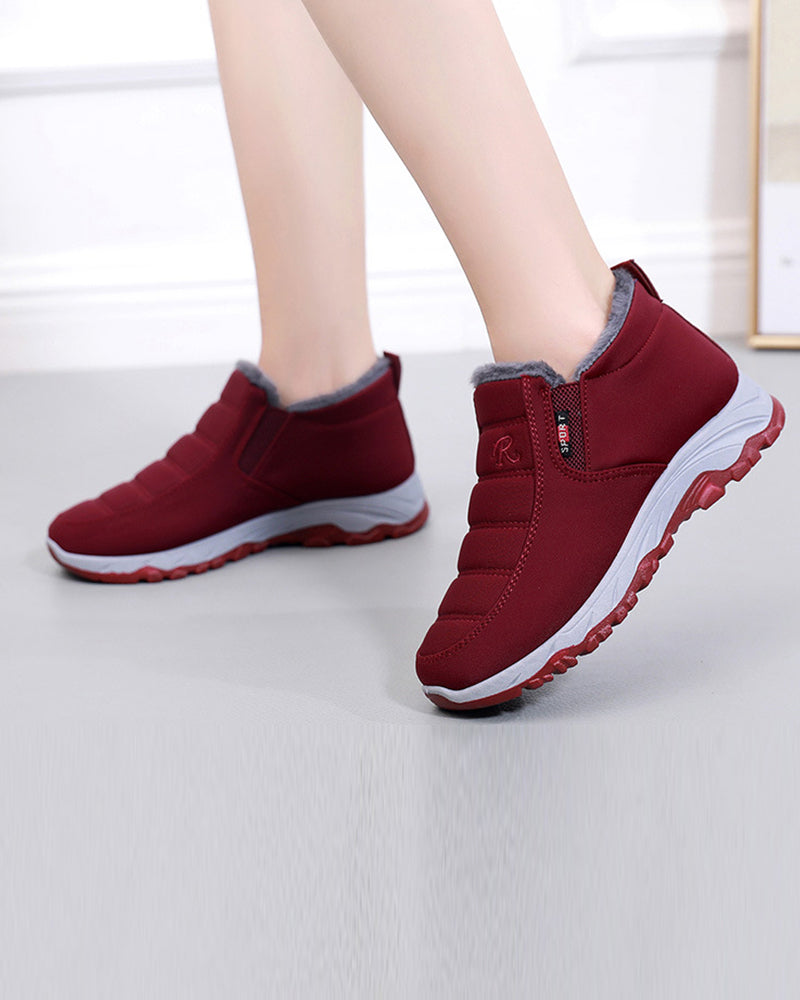 Andrea's™ | Schneeschuhe aus dickem Fleece in einfarbigen Farben