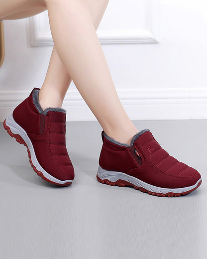 Andrea's™ | Schneeschuhe aus dickem Fleece in einfarbigen Farben