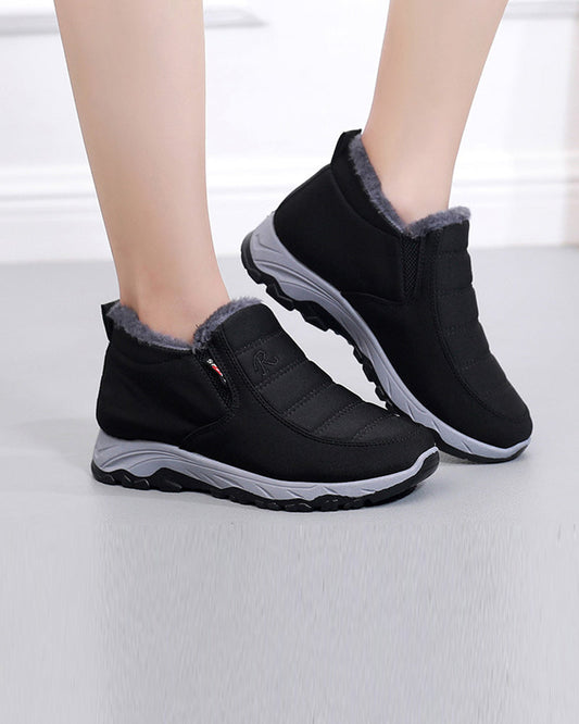 Andrea's™ | Schneeschuhe aus dickem Fleece in einfarbigen Farben