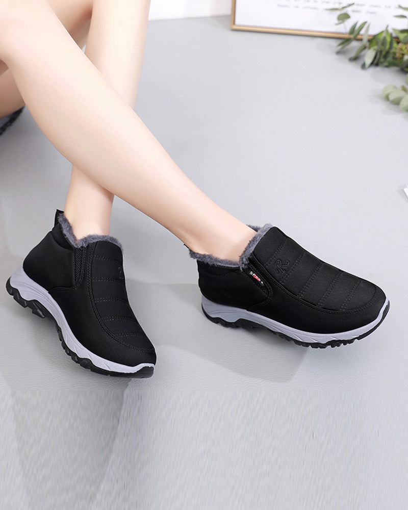 Andrea's™ | Schneeschuhe aus dickem Fleece in einfarbigen Farben