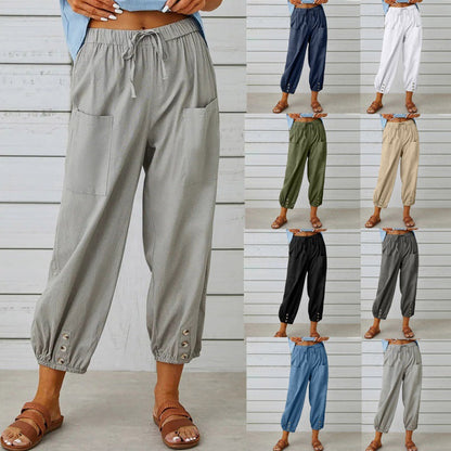 Relaxed Cotton Linen Pants Andrea Serena
