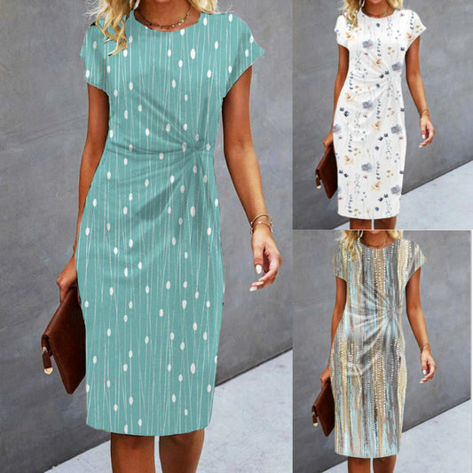 Andrea's™ | Plissiertes Minikleid mit Rundhalsausschnitt