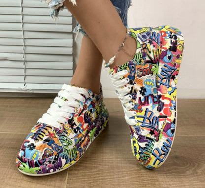 Andrea's™ | Trendige Damen-Sneaker im Graffiti-Look