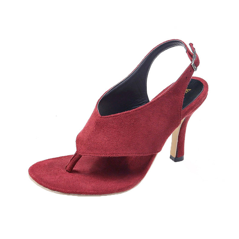 Elegante Wildleder-Sandalen mit hohem Absatz von Andrea Serena