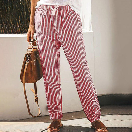 Von Pinterest inspirierte gestreifte Hose mit weitem Bein von Andrea Serena