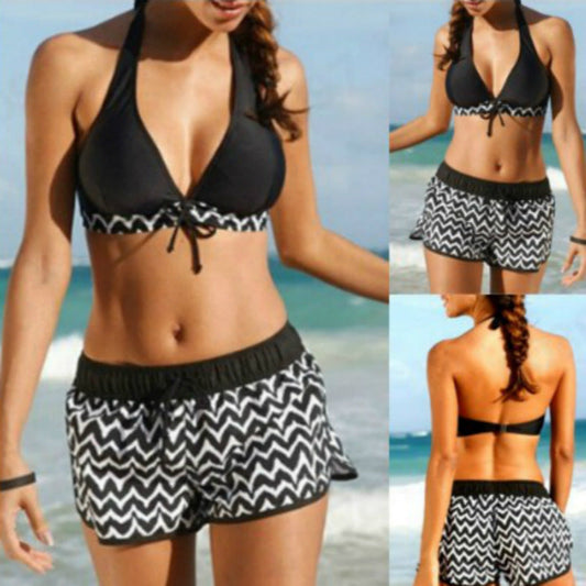Schickes Zigzag Andrea Serena Bikini-Set mit Shorts