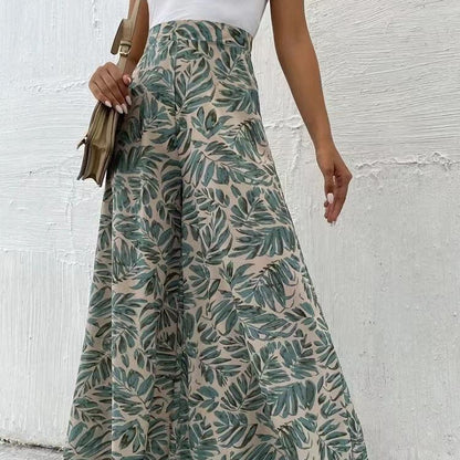 Chic Floral Wide-Leg Pants by Andrea Serena
