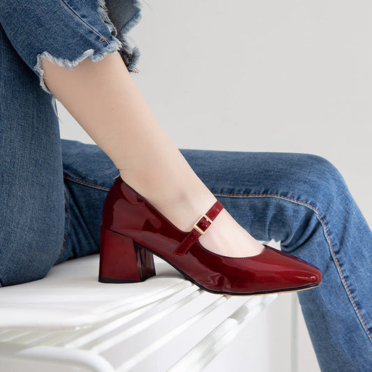 Elegant Patent Leather Heels by Andrea Serena