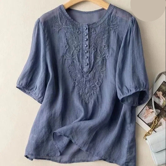 Andrea's™ | Bluse im Vintage-Look mit lockerem Design