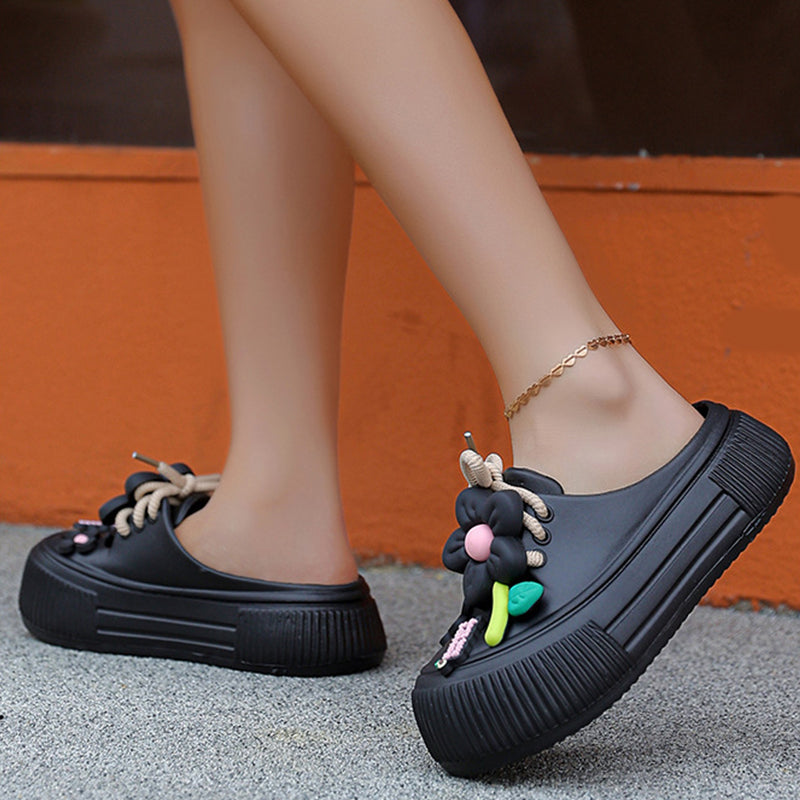 Andrea's™ | Damen Atmungsaktive Hausschuhe mit Blumenverzierung