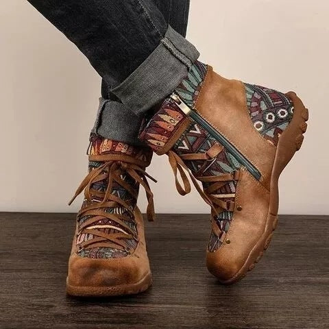 Andrea's™ | Boho-Damenstiefel mit Schnürung